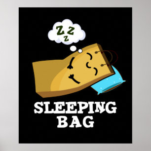 Slaaptas Funny Paper Bag Pun Dark BG Poster