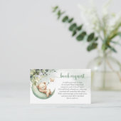 Slaapteddybeer over het verzoek van het maanboek informatiekaartje (Staand voorkant)