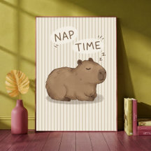Slaaptijd Schattige Capybara Dier Neutrale Kinderk