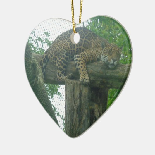 Slaaptijger op bomen, bos, Natuur, wild Keramisch Ornament (Links)