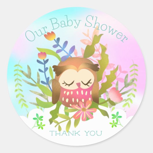 Slaapuil Baby Square Sticker (Voorkant)