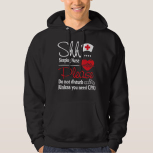 Slaapverpleegster Niet storen met hartprint Hoodie