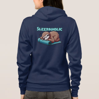 Slaapverslaafde - Slaapluiaard op yogamat Hoodie