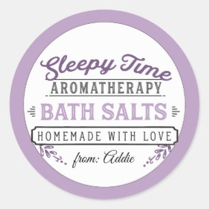 Slaapvolle waslabels op maat ronde sticker