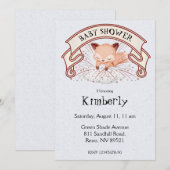 Slaapvos Baby shower Kaart (Voorkant / Achterkant)