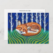 Slaapvos Briefkaart (Voorkant / Achterkant)