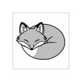 Slaapvos, geëtst 	rubberstempel (Afrduk)