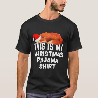 Slaapvos op dit is mijn kerstpyjama t-shirt