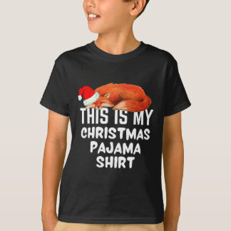 Slaapvos op dit is mijn kerstpyjama t-shirt
