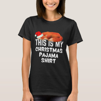 Slaapvos op dit is mijn kerstpyjama t-shirt