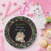 Slaapvrij Raccoon Pas tekst en kleur aan Papieren Bordje (Feest)