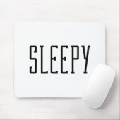 Slaapwel. Typografie Muismat (Met muis)