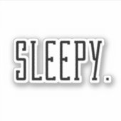 Slaapwel. Typografie Sticker (Voorkant)