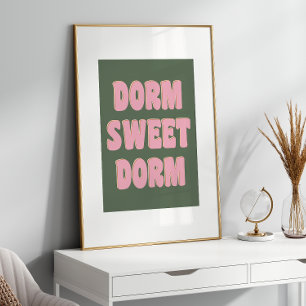Slaapzaal Sweet Slaapzaal Kleurrijke Letters Roze Poster