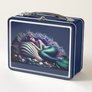 Slaapzeemeermin metalen lunchbox