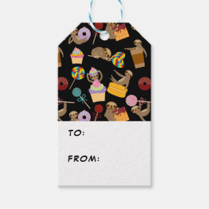 Slaath Sweet behandelt Pattern Cadeaulabel