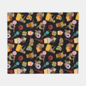 Slaath Sweet behandelt Pattern Fleece Deken (Voorkant (Horizontaal))