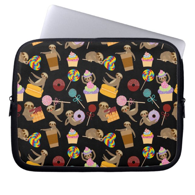 Slaath Sweet behandelt Pattern Laptop Sleeve (Voorkant)
