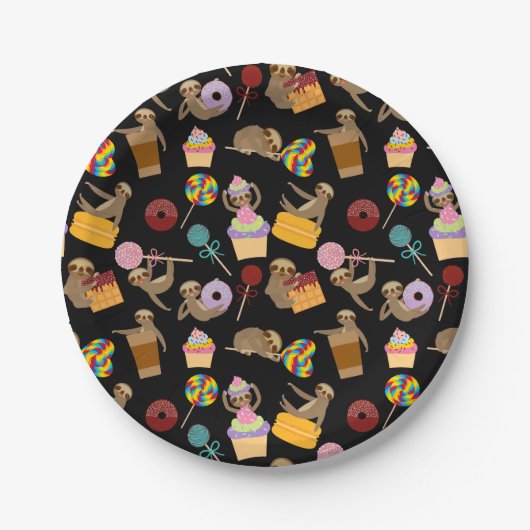 Slaath Sweet behandelt Pattern Papieren Bordje (Voorkant)