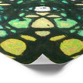 Slacentrifuge – Groen Geel Mandala Patroon Poster (Hoek)