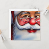 Slachende kerstman kaart (Voorkant / Achterkant in situ)