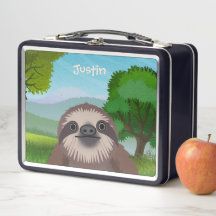 Slachende luike monogrammed Lunch Box