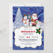 Slachende sneeuwman en kerstman kaart (Voorkant)