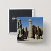 Slachtbeeld van Ramesses II Vierkante Button 5,1 Cm (Voorkant /achterkant)