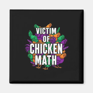 Slachtoffer van Kippenwiskunde Funny Ckyard Pluimv Magneet