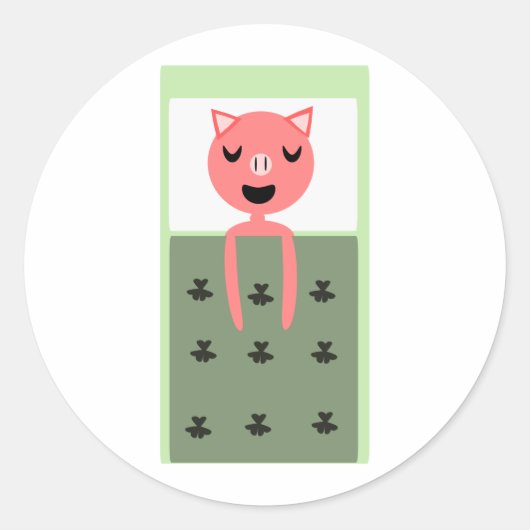 slachtvarken ronde sticker (Voorkant)