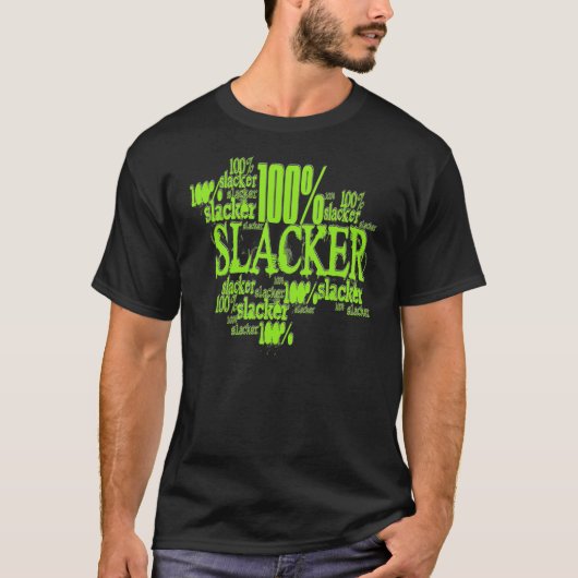 Slacker de 100% - T-shirt foncé de base (Devant)