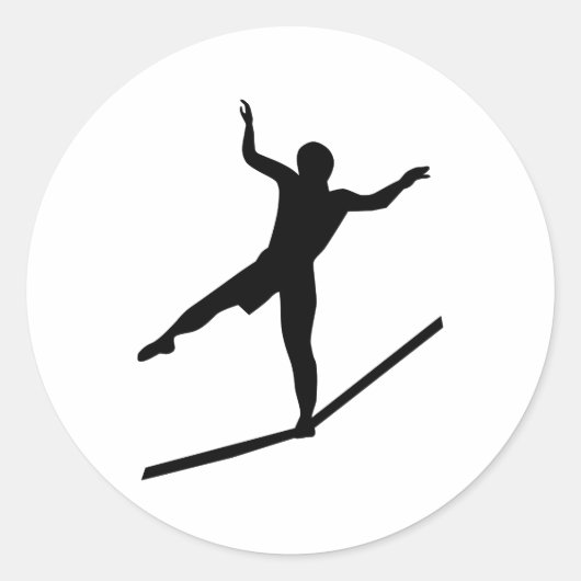 Slackline Ronde Sticker (Voorkant)