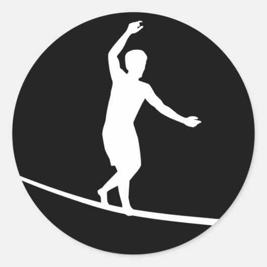 Slackline Ronde Sticker (Voorkant)