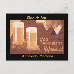 Sladich Bar Postcard Briefkaart