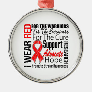 Slag bewustzijn ik Draag Red Ribbon TRIBUTE Metalen Ornament