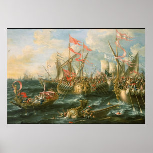 Slag bij Actium Oude Poster