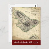 Slag bij Bunker Hill -1775 Briefkaart (Voorkant / Achterkant)