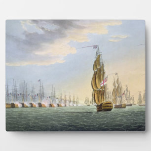 Slag bij de Nijl, 1 augustus 1798, gegraveerd door Fotoplaat