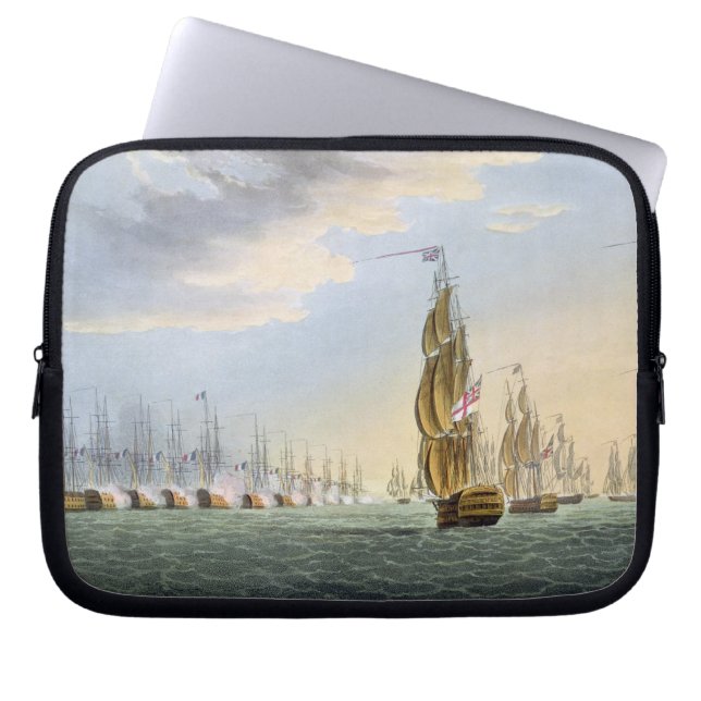 Slag bij de Nijl, 1 augustus 1798, gegraveerd door Laptop Sleeve (Voorkant)