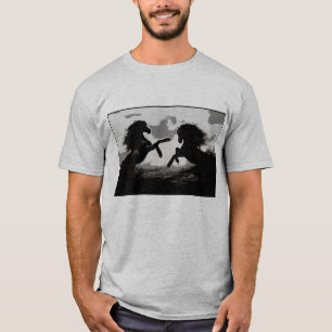 Slag bij de paarden - paardenkunst t-shirt