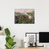 Slag bij Five Forks Kurz & Allison Lithograph Poster (Thuiskantoor)