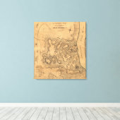 Slag bij Fort Donelson - Panoramiek in de burgeroo Canvas Afdruk (Insitu (Houten vloer))