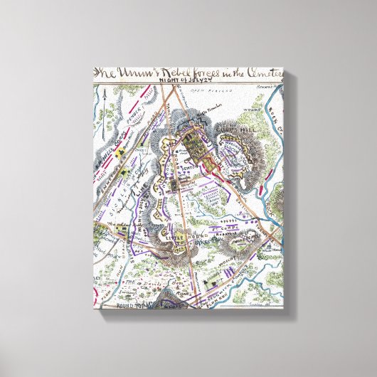 Slag bij Gettysburg 2 Canvas Afdruk (Voorkant)