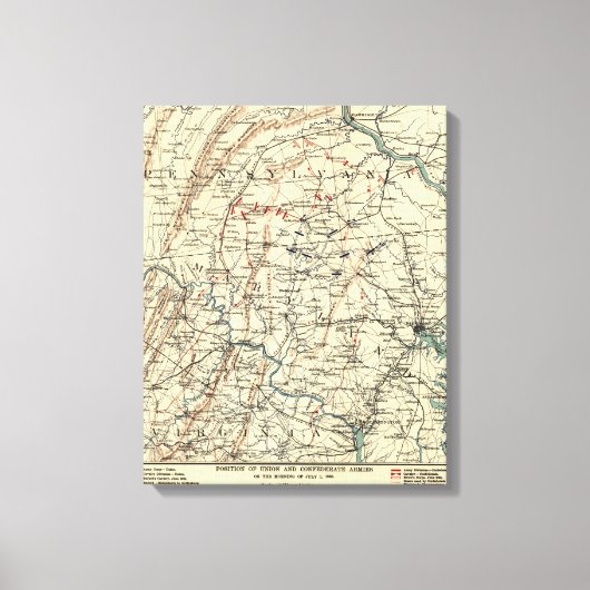 Slag bij Gettysburg 6 Canvas Afdruk (Voorkant)
