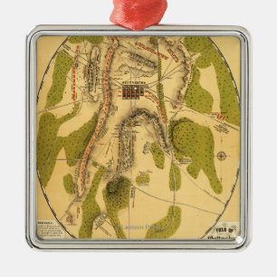 Slag bij Gettysburg 7 Metalen Ornament