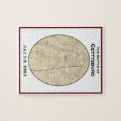 Slag bij Gettysburg Map Puzzle Legpuzzel (Horizontaal)