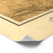 Slag bij Gettysburg Operations Map 1863 Poster (Hoek)