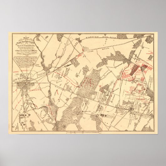 Slag bij Gettysburg Poster (Voorkant)