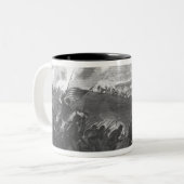 Slag bij Gettysburg Tweekleurige Koffiemok (Voorkant links)
