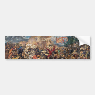 Slag bij Grunwald (middeleeuwse militaire scène) ( Bumpersticker